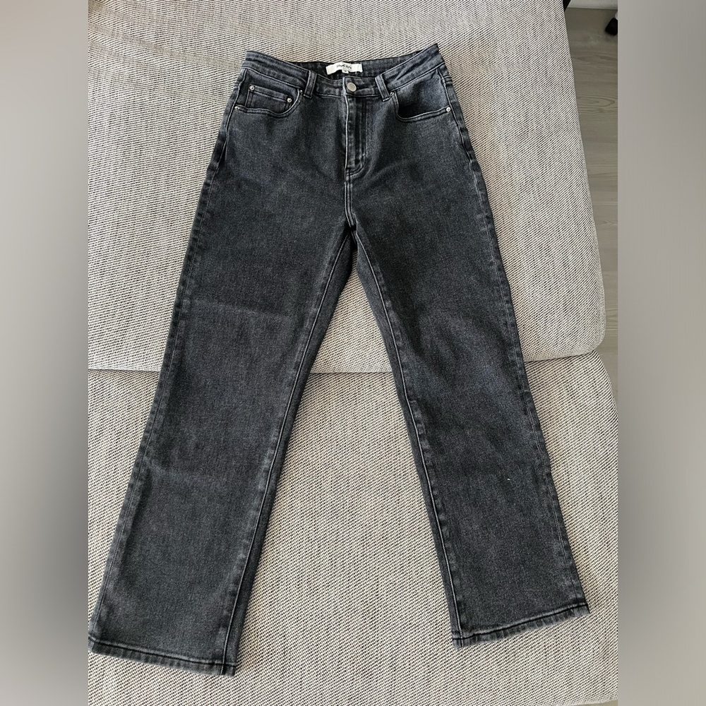 Simple Retro Straight Leg Jeans